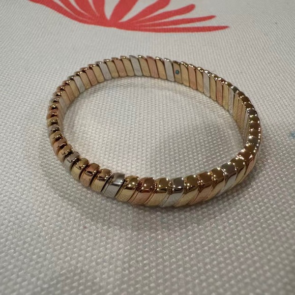 Roxanne Assoulin - Colorful Bit x Bit Gold Stretch Bracelet - Picture 2 of 2